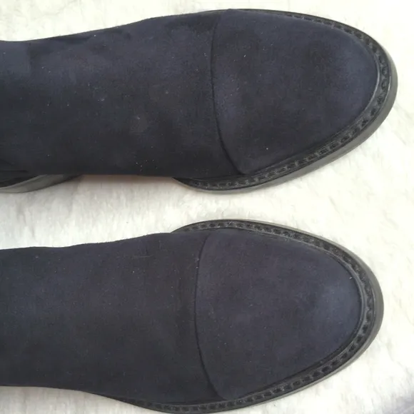 Stuart Weitzman Navy Suede Ankle Boots