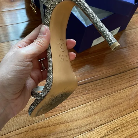 Stuart Weitzman Nudist, Platinum Noir, 8