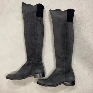Stuart Weitzman Over-the-Knee Boots Gray Suede Women’s Size 7