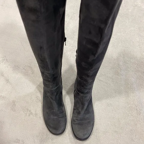 Stuart Weitzman Over-the-Knee Boots Gray Suede Women’s Size 7