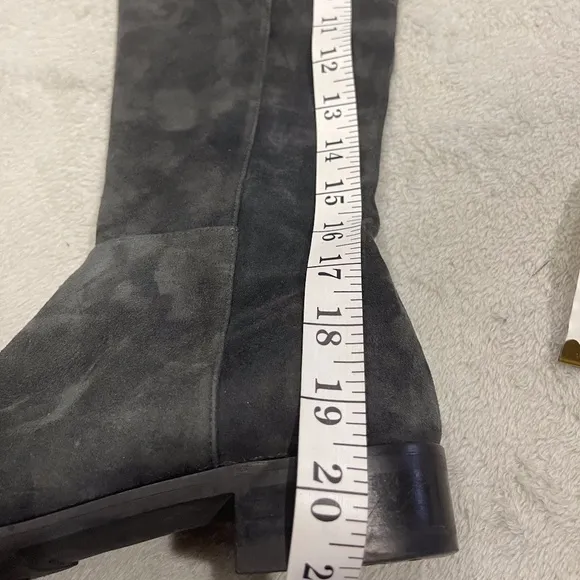 Stuart Weitzman Over-the-Knee Boots Gray Suede Women’s Size 7