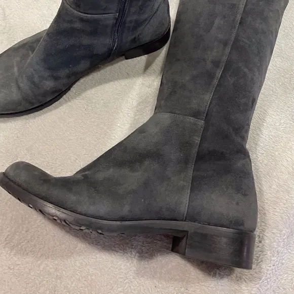 Stuart Weitzman Over-the-Knee Boots Gray Suede Women’s Size 7
