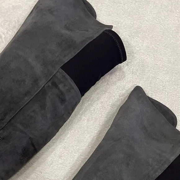 Stuart Weitzman Over-the-Knee Boots Gray Suede Women’s Size 7