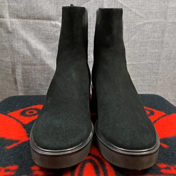 Stuart Weitzman Size 9.5B Suede Ankle Boots Women Henley Chelsea Bootie Black