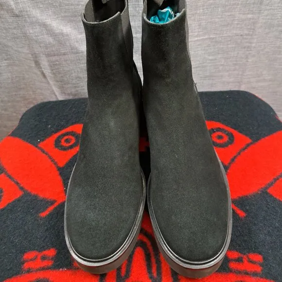 Stuart Weitzman Size 9.5B Suede Ankle Boots Women Henley Chelsea Bootie Black