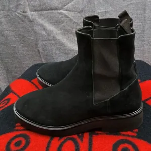 Stuart Weitzman Size 9.5B Suede Ankle Boots Women Henley Chelsea Bootie Black
