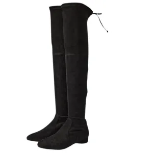 Stuart Weitzman Suede Genna 25 Over the Knee City Boot Size 6.5 Black Pull On