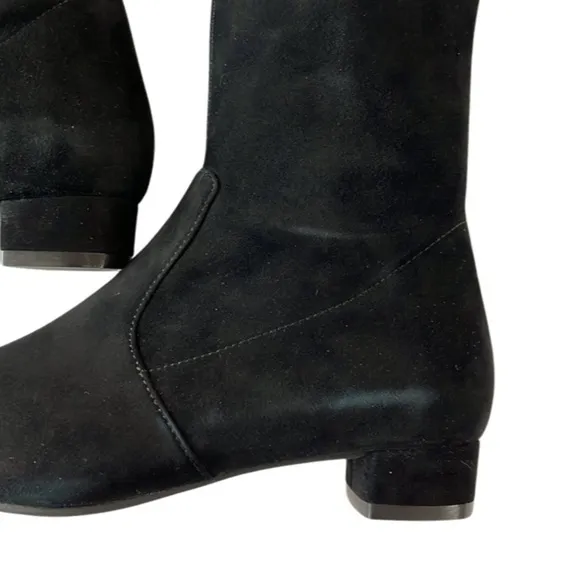 Stuart Weitzman Suede Genna 25 Over the Knee City Boot Size 6.5 Black Pull On
