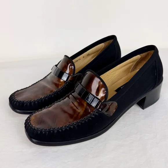 Stuart Weitzman Vintage Black and Brown Loafers
