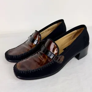 Stuart Weitzman Vintage Black and Brown Loafers