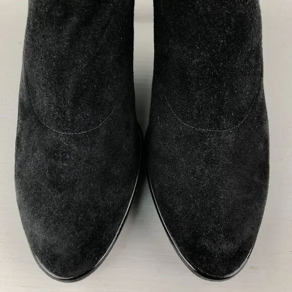 Stuart Weitzman Women's Size 7M Black Bluff Suede High Heel Booties Pumps SPAIN