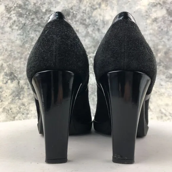 Stuart Weitzman Women's Size 7M Black Bluff Suede High Heel Booties Pumps SPAIN