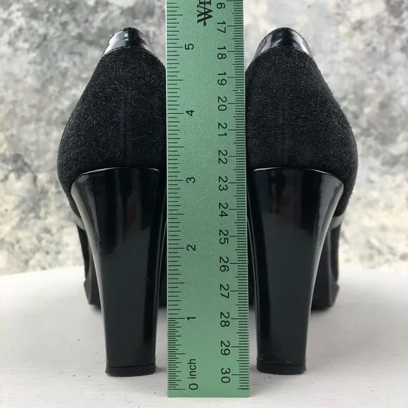 Stuart Weitzman Women's Size 7M Black Bluff Suede High Heel Booties Pumps SPAIN