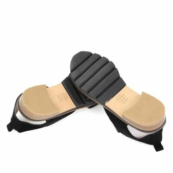 Stuart Weitzman Womens Topical Flat Sandals Black