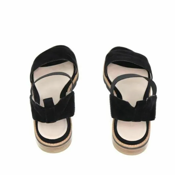 Stuart Weitzman Womens Topical Flat Sandals Black