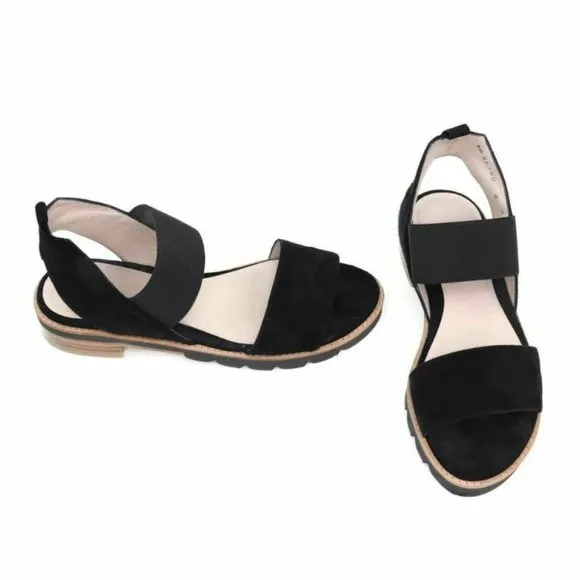 Stuart Weitzman Womens Topical Flat Sandals Black