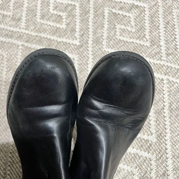 Stuart Weitzman 50/50 Leather Suede Over the Knee Boots Size 7 Black