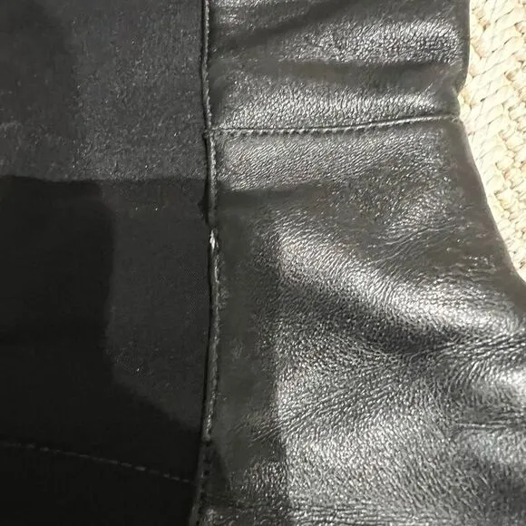 Stuart Weitzman 50/50 Leather Suede Over the Knee Boots Size 7 Black