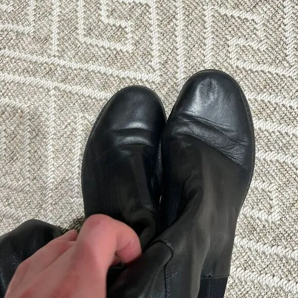 Stuart Weitzman 50/50 Leather Suede Over the Knee Boots Size 7 Black