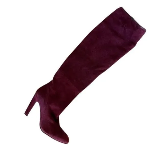 Stuart Weitzman burgundy suede boots