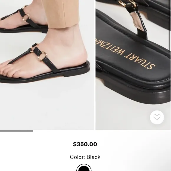 Stuart WeitzmanLalita Flat Sandals size 36.5