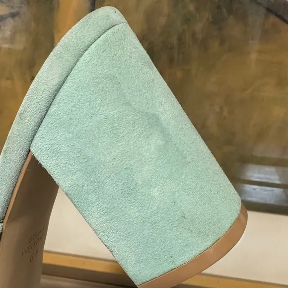 🌹STUART WEITZMAN🌹Twist Block 75 Slide High Heel Sandals Size: 6.5