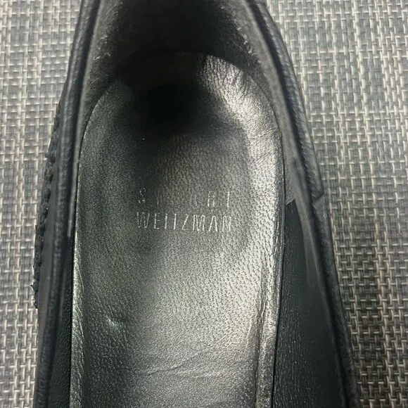 Stuart Weitzman Black Leather Loafers