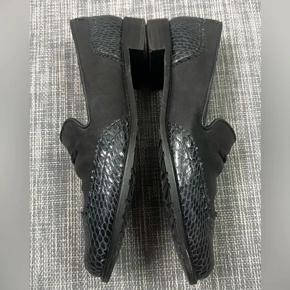 Stuart Weitzman Black Leather Loafers