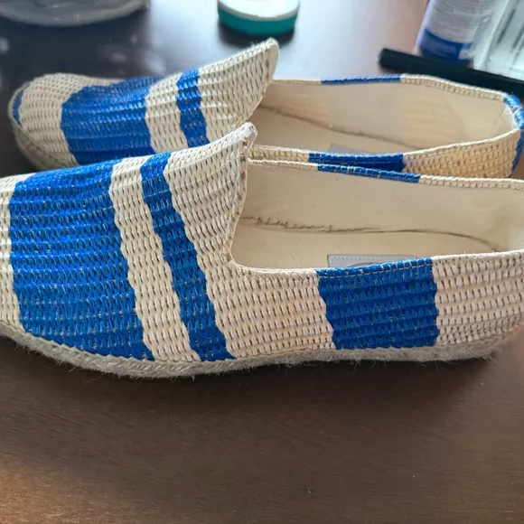 Stubbs &amp; Wootton Blue and Cream Loafers