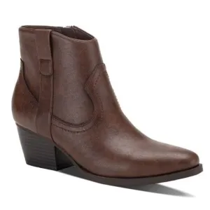 Style &amp; Co. Perriee Zipper Pointed Toe Cowboy, Western Boots in Brown, Size‎ 8.5