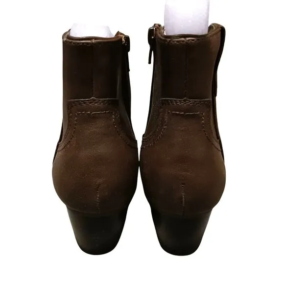 Style &amp; Co. Perriee Zipper Pointed Toe Cowboy, Western Boots in Brown, Size‎ 8.5