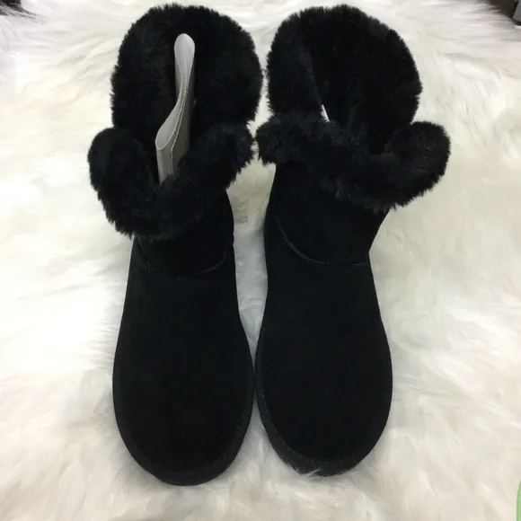 Style &amp; Co. Womens TINY2 Suede Boots - Black - Size 9 - New in Box