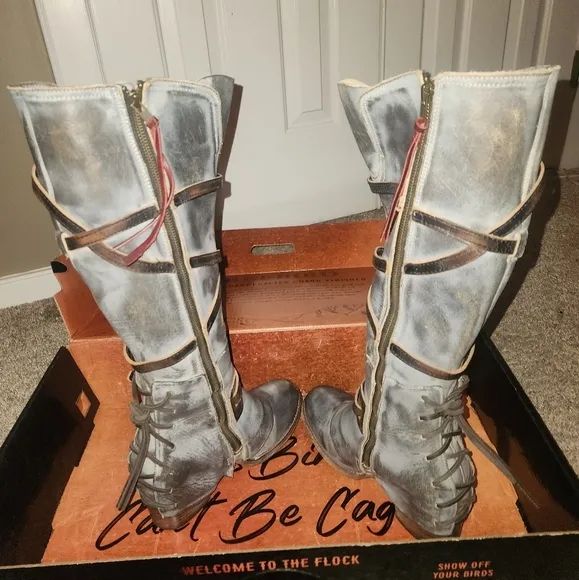 Stylish Distressed Leather Boots