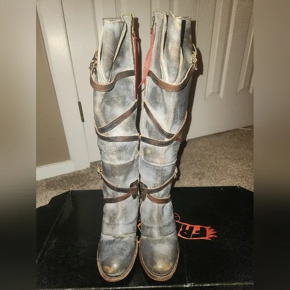 Stylish Distressed Leather Boots