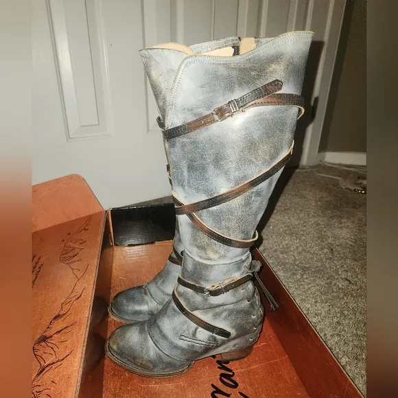 Stylish Distressed Leather Boots