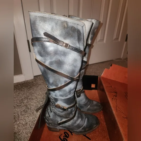 Stylish Distressed Leather Boots