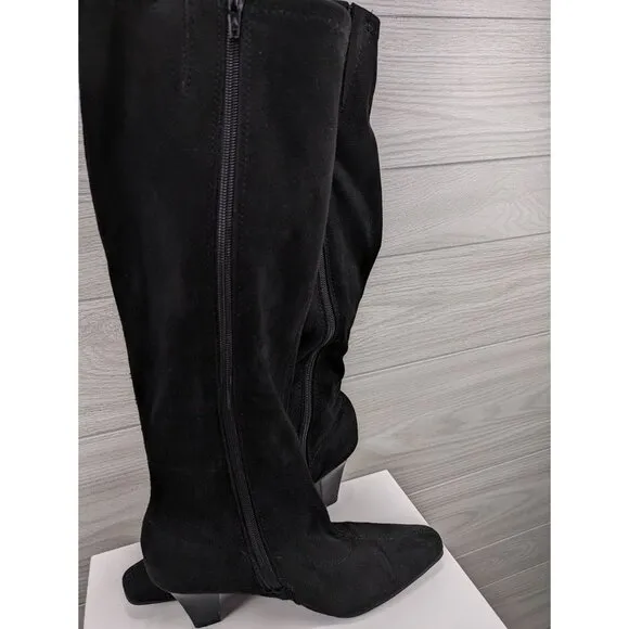 Suede heeled boots