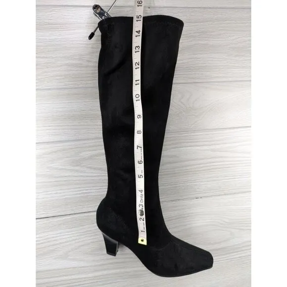 Suede heeled boots