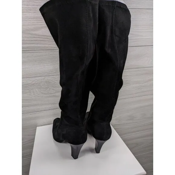 Suede heeled boots