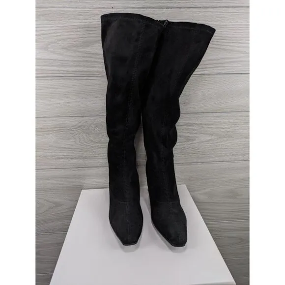 Suede heeled boots