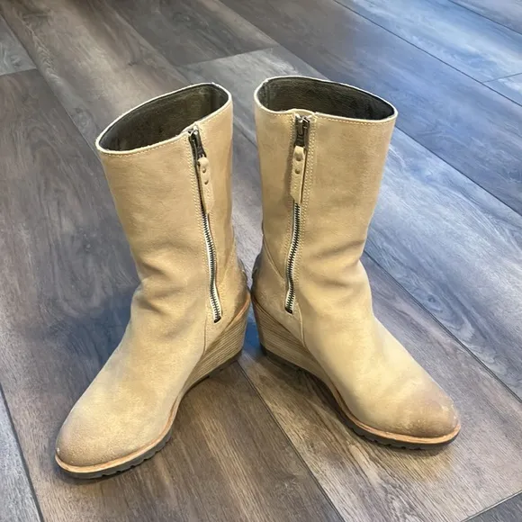 Suede Sorel Wedge Boots
