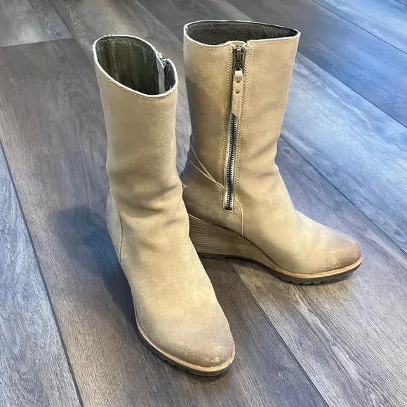 Suede Sorel Wedge Boots