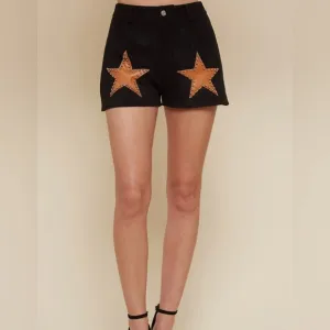 Suede Star Shorts Small