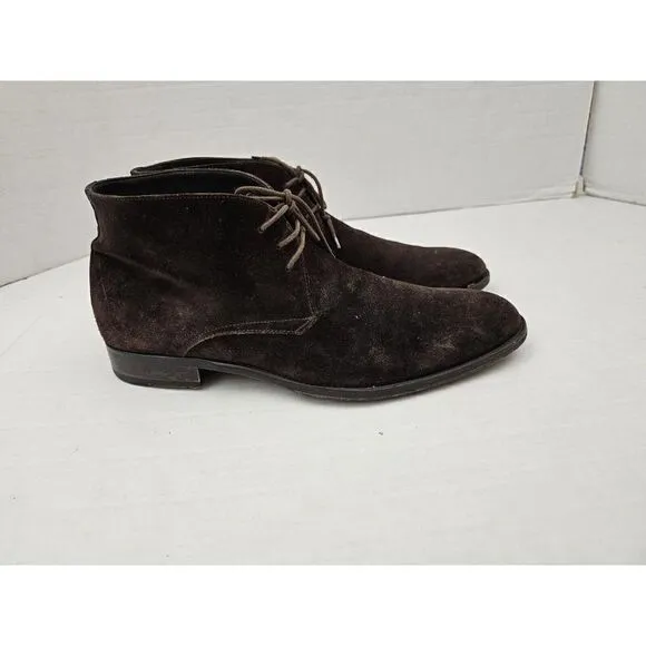 Suit Supply Chukka Suede Brown Men's EU 41 narrow width boots