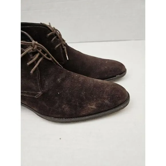 Suit Supply Chukka Suede Brown Men's EU 41 narrow width boots