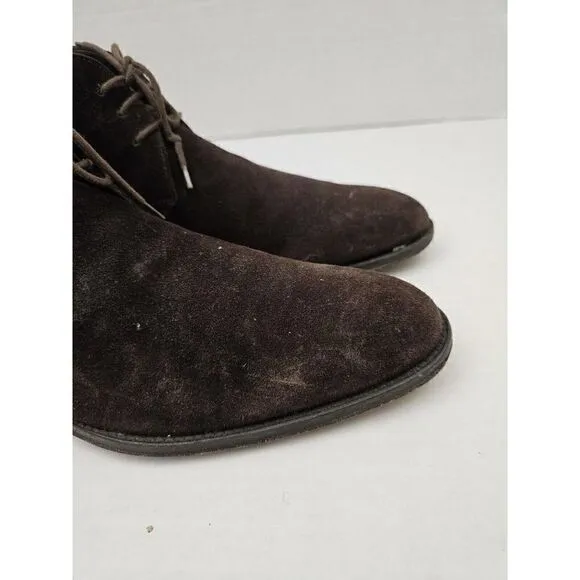 Suit Supply Chukka Suede Brown Men's EU 41 narrow width boots
