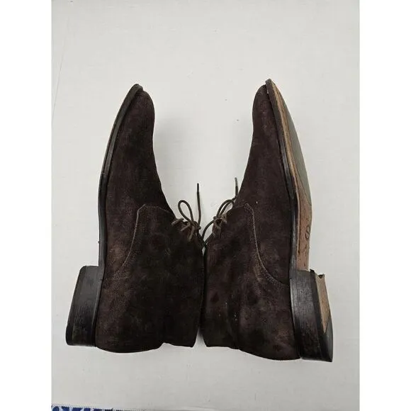 Suit Supply Chukka Suede Brown Men's EU 41 narrow width boots