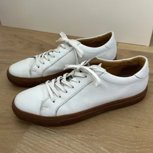 Suitsupply White Calf Leather Brown Sole Fashion Sneakers Lace Up Casual Mens 44