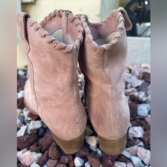 Sundance Pink Suede western Boots Size 41