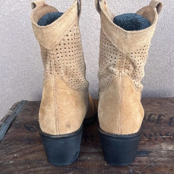 Sundance Tan Suede Ankle Boots